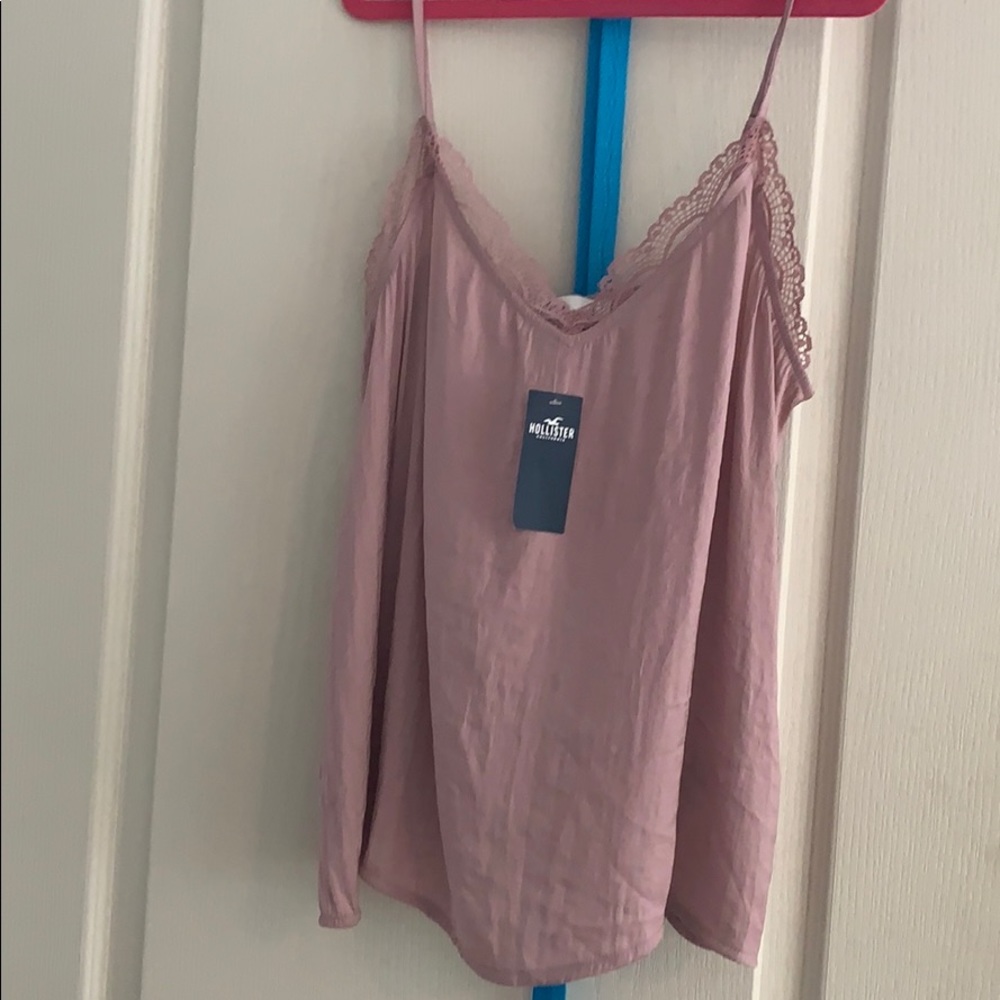Pink silk cami